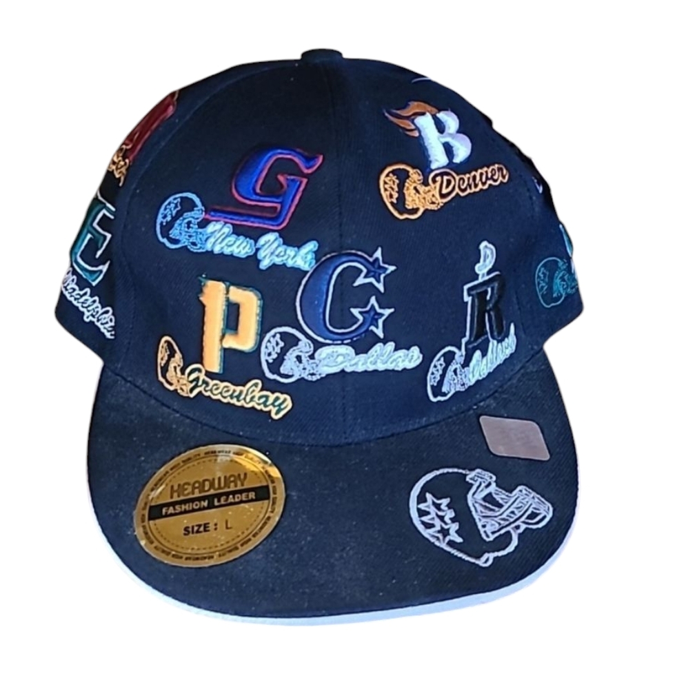 Headway Football Hat Cap sz L Greenbay San Francisco Miami New England Washingto